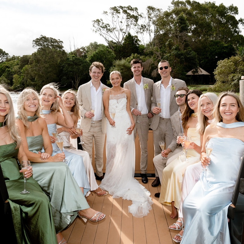 wedding party in noosa