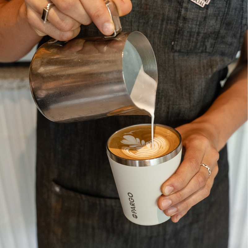 pouring coffee